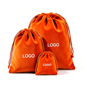 Portable Velvet Drawstring Pouch Custom Logo Soft Fabric Velvet <b>Bag</b> for Earring Necklace Jewelry <b>Small</b> <b>Gift</b> Packaging <b>Bag</b> - Product Image 1