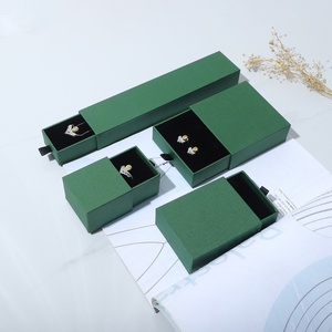 Hot Selling Wholesale Eco-friendly Jewelry <b>Box</b> Multi-Color Cardboard Drawer Type Rigid Structure Personal Logo <b>Gift</b>/Display Use - Product Image 3