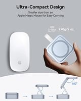 Station de charge sans fil 3-en-1 magnétique pliable pour voyage, support de charge rapide pour iPhone 17-12 Series, Apple Watch et AirPods