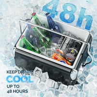 Glacière portable en métal 7L/13L/17L/28L – Boîte isotherme pour garder vos aliments au frais en extérieur