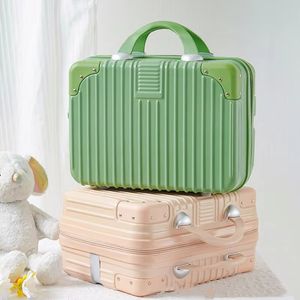 Caja de almacenamiento de cosméticos ligera portátil de 14 pulgadas con contraseña bloqueable Maleta de embarque impermeable con mango suave - Product Image 5