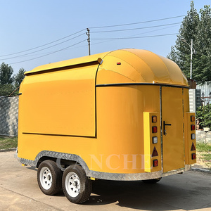 Remorque de camion de restauration de rue élégante personnalisable | Chariot de crème glacée, de café et de restauration rapide au design arrondi avec cuisine complète à vendre - Product Image 5