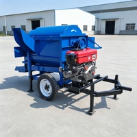 Machine à battre le riz et le blé diesel, machine à battre les céréales automatique pour usage agricole