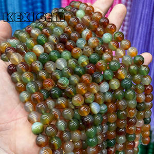 ลูกปัดหินโมรานกยูงสีเขียวย้อมสี<span class=keywords><strong>4mm</strong></span> 6mm 8mm 10mm 12mm หินโมรานกยูงทรงกลมหลวมเรียบสำหรับทำเครื่องประดับ - Product Image 1