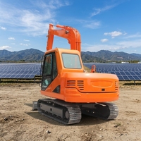 Mini-excavatrice sur chenilles de 8 tonnes, petite machine de terrassement, profondeur de creusement maximale pour les projets de construction agricole et routière