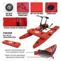 Vélo aquatique gonflable Drop Stitch pour une personne, idéal pour les loisirs et les sports nautiques en mer