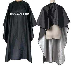 Wholesale Hairdressing Coloring Cape Hair Dyeing Cape Elastic Neck Chemical Resistant Barber Cape With Coating