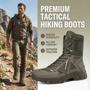 Nouvelles bottes tactiques d'été 2025 unisexes en microfibre, montantes, pour le désert, chaussures de travail tendance et rehaussantes - Product Image 1