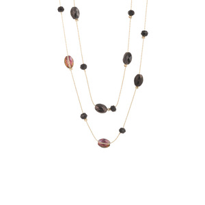Korean Style Crystal Multi Layer <b>Necklace</b> <b>Long</b> Teardrop Shape Light Luxury Sweater Chain Autumn Winter Fashion Accessory - Product Image 5