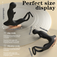 Fernbedienungsfähiger Vibrations-Prostatamassager mit Hohlraum und Doppelring für Anale Stimulation und Orgasmus HOO1