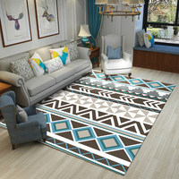 MASCHINE GEMACHT Polyester Geometric Pattern Blanket Teppiche mit großem Boden Rutsch fester Wohnzimmer teppich