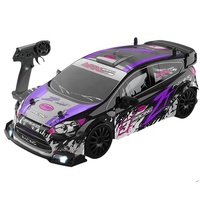 Voiture RC à l'échelle 1:24, 4 roues motrices, haute vitesse 30 km/h, lumières LED, gyroscope, télécommande 2,4 GHz, coque en PVC, câble USB électrique