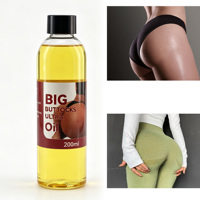 Huile Ultra-Grande Taille pour Fesses et Hanches, Personnalisée OEM, à base de Plantes Pressées à Froid, pour l'Augmentation du Volume des Fesses, Peau Lisse, 120g, Portable, pour le Remodelage Corporel