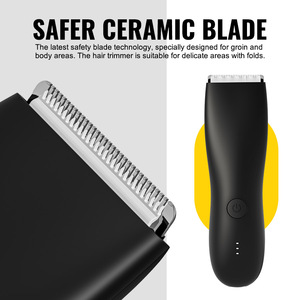 Di alta qualità in ceramica IPX6 impermeabile elettrico corpo <span class=keywords><strong>Trimmer</strong></span> e rasoio inguine per capelli corpo corpo rasoio pubico per gli uomini - Product Image 5