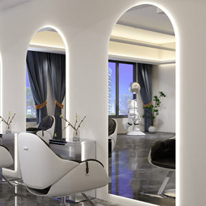 Современное умное настенное зеркало большого длинного большого парикмахера, бескаркасное светодиодное зеркало для салона красоты, гардеробной для отеля, настраиваемое зеркало с подсветкой - Product Image 5