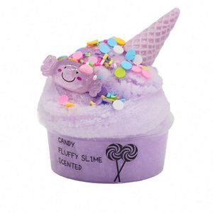 2020 Hot Sale Ice Cream Colorful <b>Magic</b> Changing Fluffy Silk Slime - Product Image 5