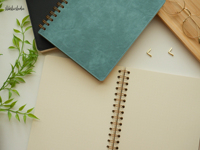 Carnet de notes personnalisé avec couverture en cuir PU 7x9 pouces, format A4, spirale, pour étudiants, école, bureau, cadeau