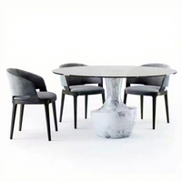 Chaise de salle à manger mobile en bois massif nordique, style luxe léger, moderne et minimaliste, en cuir et tissu, pour réception et restaurant, design de créateur