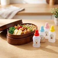 Ensemble de flacons de sauce miniatures de 25 ml |   Bouteilles à presser portables |   Matériel PE de qualité alimentaire pour boîte à bento et accessoires de pique-nique