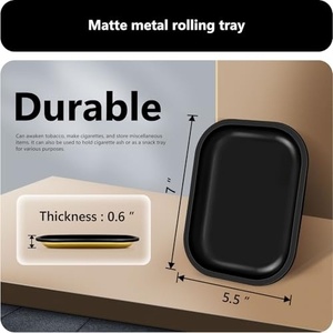 Factory Custom Rolling Classic Service Food Grade Metal Tin Tray for Daily Cigarette <b>Smoking</b> Accessories Arrangement - Product Image 3