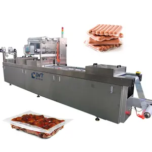 Lớn thermoforming đóng gói chân không dòng máy móc ngày thịt pho mát Xúc Xích dưa chua bộ phim kéo dài máy đóng gói