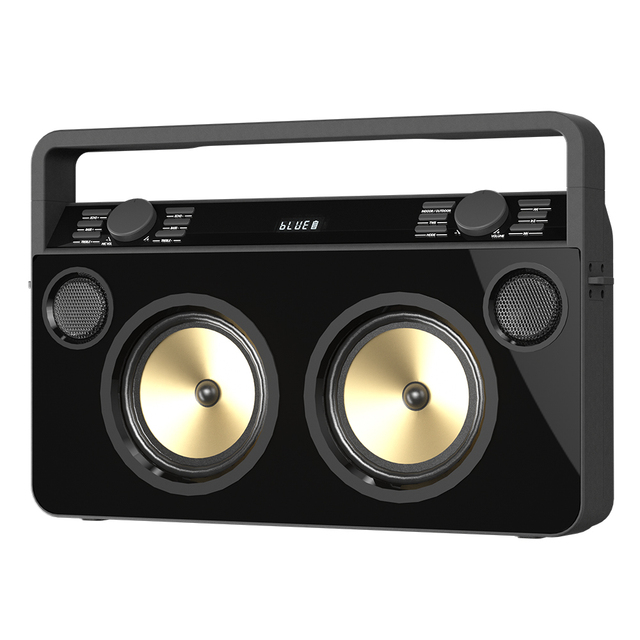 2025 Luxury Retro Wireless for Bluetooth Stereo Bar Speaker 1" Woofer RGB LED Lighting TF Card Support Portable Home Theatre