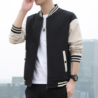 Veste universitaire personnalisable pour homme, style décontracté coréen, en cuir PU, personnalisation directe d'usine