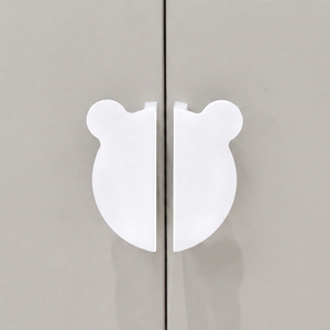 Bear Shaped Furniture Handle Aluminum Alloy Minimalist Design Easy Installation for Wardrobe Cabinet <b>Door</b> Bookshelf Kids Room - Product Image 1