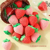 3D Aardbei Roze Suiker Marshmallow 100g Fruitige Smaak Cake Dessert Bakdecoratie Internetberoemdheid IJs Drink
