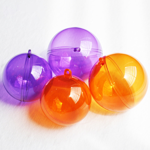 Wholesale 2 hollow plastic balls blue color plastic balls - Product Image 4