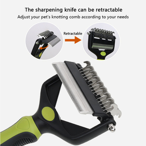 Abrigo saludable extra ancho de doble cara y herramienta eficaz para reducir el desprendimiento cepillo para gatos cepillo de aseo para mascotas para perros animales pequeños - Product Image 3