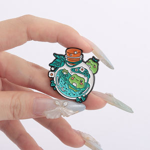 ضفدع لطيف دبوس المينا زجاجة جرعة سحرية بروش كارتون فطر شارة مجوهرات هدية للأطفال حقيبة ظهر أصدقاء بالجملة - Product Image 4