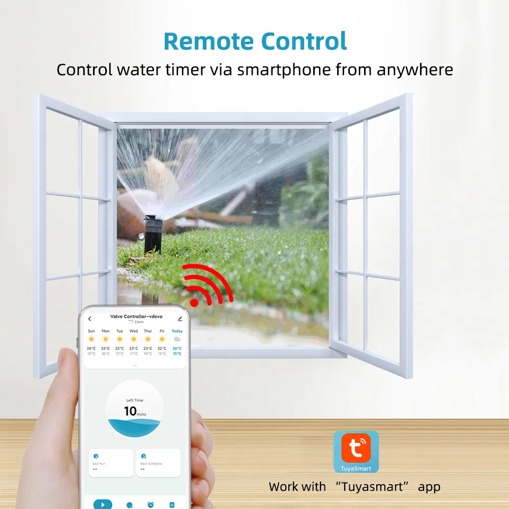 Nieuwe Zigbee Smart App Control Automatische Timing Irrigatiesysteem Smart Tuin Water Timer Automatische Irrigatietimer