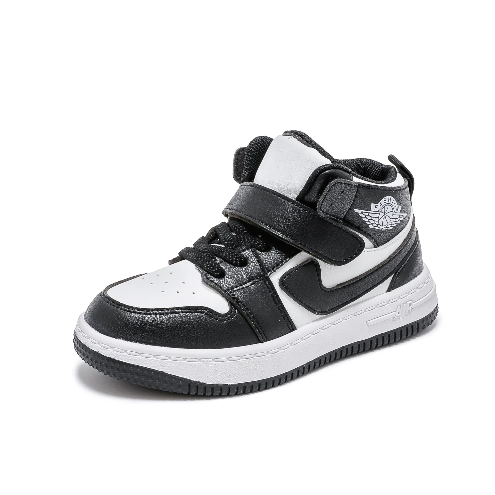 Toptan deri yüksek üst tasarımcı Sneaker çocuk okul günlük yaşam için yürüyüş ayakkabısı erkek rahat spor ayakkabılar