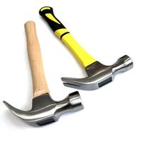 Outil à main manche en bois manche en fibre de verre marteau en acier à haute teneur en carbone tête carrée-marteau à griffes droites