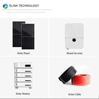 20-25kw Système hybride Ensemble complet Système d'énergie solaire 21kw 22kw 23kw 24kw 25kw Système de stockage d'énergie solaire Onduleur de marque