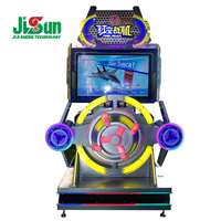 Máquina recreativa de combate aéreo Time Pilot con plataforma de movimiento dinámico, simulador de vuelo operado con monedas y luces LED