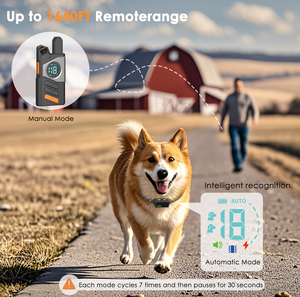 1640ft Smart Dog <strong>Training</strong> <strong>Collar</strong> Rechargeable Vibration Pet <strong>Training</strong> Anti Bark <strong>Collar</strong> With Remote Control No Shock <strong>Collar</strong> - Product Image 6