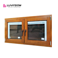 Ventanas Francesas de Madera con Marco de Madera de Portland, Diseño de Rejilla, Doble Cristal, Apertura Abatible, Estilo Antiguo