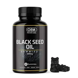 Biocaro OEM Hot Sale Organic Black Seed Oil Gummies For Kids And Adults Black Cumin Seed Oil 1000mg For Antioxidant Skin