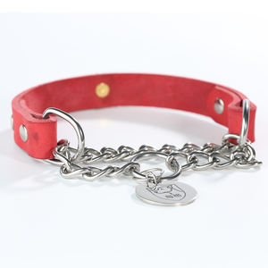<span class=keywords><strong>Collar</strong></span> de Perro de Cuero Vacuno con Cadena en P, Duradero, Suave, Personalizado, con Patrón Sólido y Brillantes de Estrás - Product Image 4