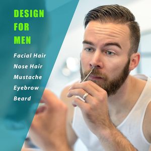 Tijeras para el cuidado del vello facial LePinko, punta puntiaguda de acero inoxidable, color negro, para recortar cejas, nariz, bigote y barba - Product Image 5