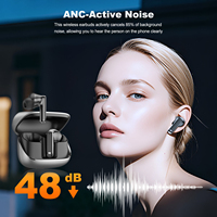 Écouteurs TWS ANC en gros d'usine, traduction IA 13 langues, anneau en cuivre 13 mm, AB5636D V6.0, 300 mAh, affichage numérique 48 dB