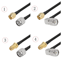 Kabel Koaksial RF LMR240 SMA ke TNC Male Female Jumper Kabel Ekstensi Antena Low Loss 50Ohm Kabel Komunikasi Luar Ruangan
