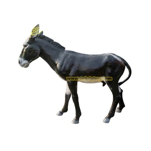 Diseño de paisaje de calle de jardín al aire libre estatua de burro de fibra de vidrio de tamaño real <span class=keywords><strong>escultura</strong></span> de decoración de animales de granja hecha de resina - Product Image 6