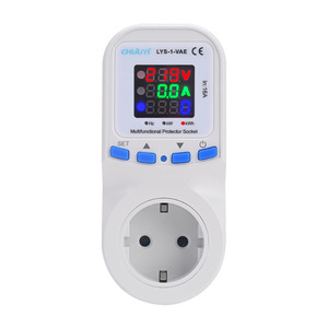 Liu Yi LYS-1-VAE Metering Socket 16A EU Plug Over Under Voltage Protection Electricity Metering Household Protective Socket - Product Image 1