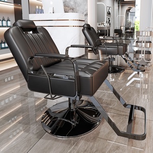 Silla de Peluquería de Metal con Asiento Ajustable en Altura y Reclinable, Silla Especial para Corte de Cabello en Salón de Belleza - Product Image 6