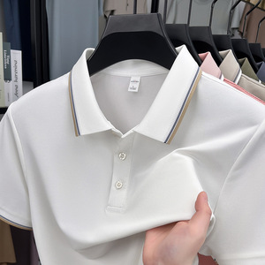 เสื้อโปโลสำหรับผู้ชายเสื้อยืดคอปกธุรกิจลำลองผ้าสแปนเด็กซ์แห้งพอดีตัวโพลีเอสเตอร์แบบกำหนดเอง - Product Image 3