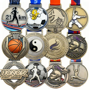 अपने स्वयं के खेल धातु लोगो मैराथन को रिबन के साथ फिशर जलोय कस्टम पदक - Product Image 1