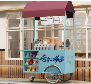 Carrito de Exhibición de Aperitivos de Hierro de Buena Calidad, Carrito Promocional Personalizado, Camión de Comida Retro - Product Image 2